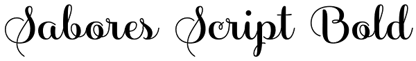 Sabores Script Bold Font