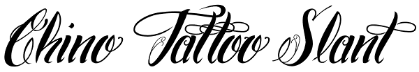 Chino Tattoo Slant Font