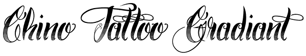 Chino Tattoo Gradiant Font