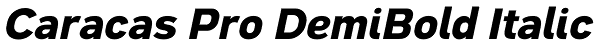 Caracas Pro DemiBold Italic Font