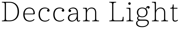 Deccan Light Font