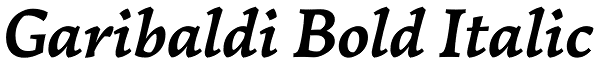 Garibaldi Bold Italic Font