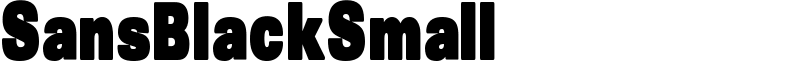 SansBlackSmall Font