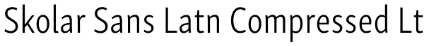 Skolar Sans Latn Compressed Lt Font