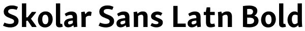 Skolar Sans Latn Bold Font