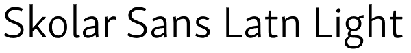 Skolar Sans Latn Light Font