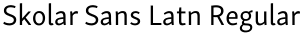 Skolar Sans Latn Regular Font