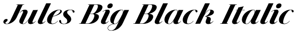 Jules Big Black Italic Font