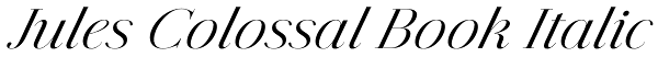 Jules Colossal Book Italic Font