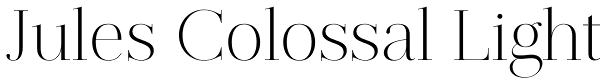 Jules Colossal Light Font