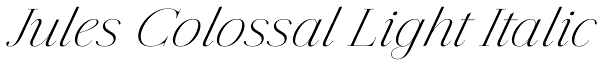 Jules Colossal Light Italic Font