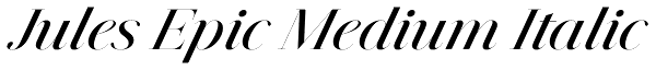 Jules Epic Medium Italic Font