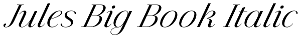 Jules Big Book Italic Font