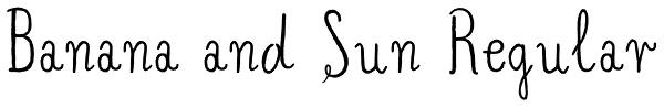 Banana and Sun Regular Font