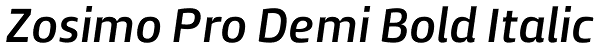 Zosimo Pro Demi Bold Italic Font