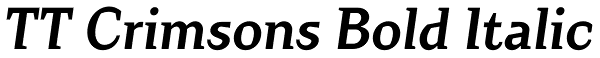 TT Crimsons Bold Italic Font