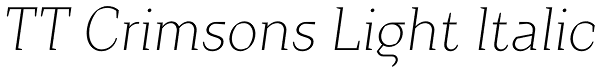 TT Crimsons Light Italic Font