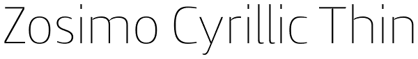 Zosimo Cyrillic Thin Font