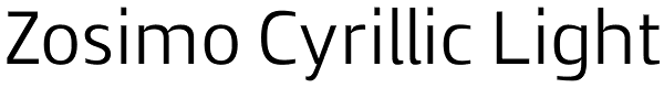 Zosimo Cyrillic Light Font