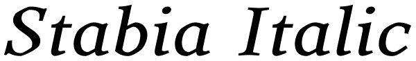 Stabia Italic Font