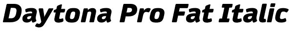 Daytona Pro Fat Italic Font