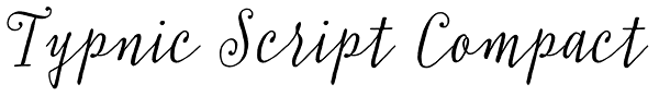 Typnic Script Compact Font