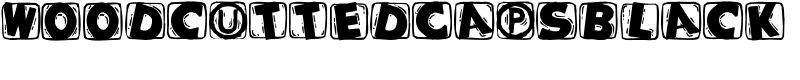 WoodcuttedCapsBlack Font