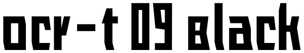 ocr-t 09 Black Font