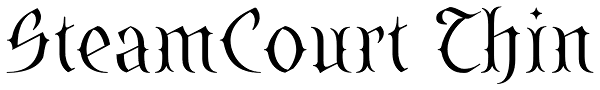 SteamCourt Thin Font