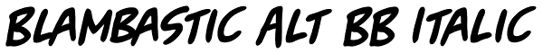 Blambastic Alt BB Italic Font