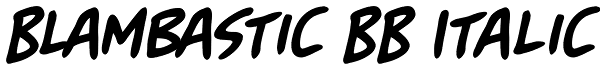 Blambastic BB Italic Font