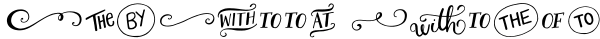 Mulberry Script Extras Font