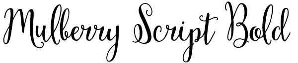 Mulberry Script Bold Font