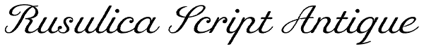 Rusulica Script Antique Font