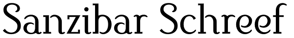 Sanzibar Schreef Font