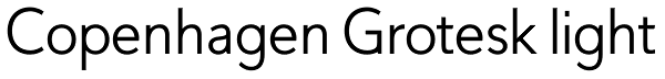 Copenhagen Grotesk light Font