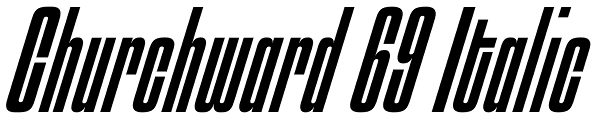 Churchward 69 Italic Font