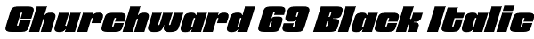 Churchward 69 Black Italic Font