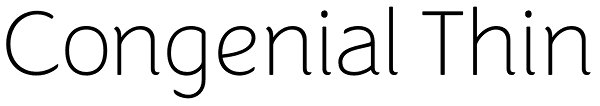 Congenial Thin Font