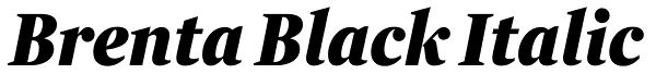 Brenta Black Italic Font