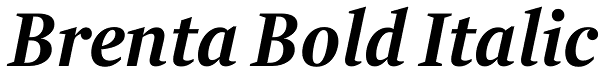 Brenta Bold Italic Font