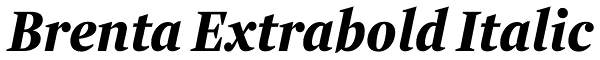 Brenta Extrabold Italic Font