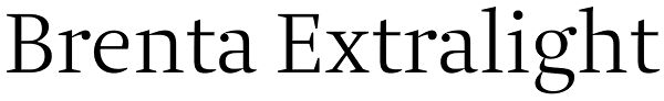 Brenta Extralight Font