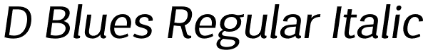 D Blues Regular Italic Font