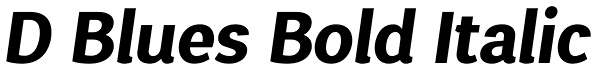 D Blues Bold Italic Font