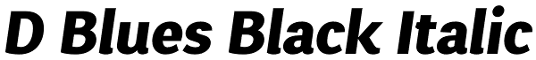 D Blues Black Italic Font