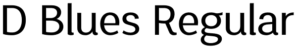 D Blues Regular Font