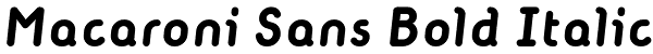 Macaroni Sans Bold Italic Font
