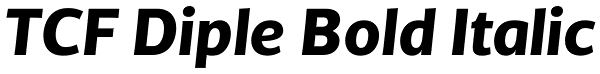 TCF Diple Bold Italic Font