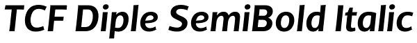TCF Diple SemiBold Italic Font